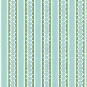 Spotted Stripes - Pastel Blue & Green