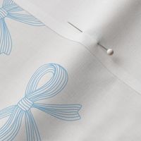 Scandinavian vintage bow - Freehand striped bows boho minimalist design for blue on ivory