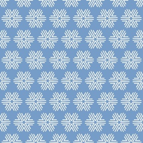 Boho Geometric in Deep Blue-Gray and White - Medium - Navy Boho, Boy's Room, Boho Snowflakes