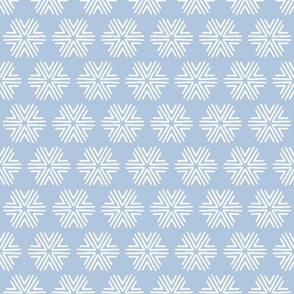 Boho Geometric in Light Blue-Gray and White - Medium - Gray Boho, Boy's Room, Boho Snowflakes