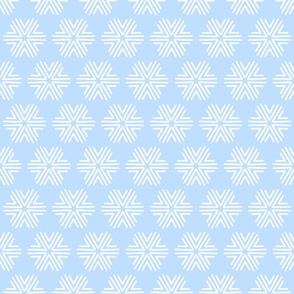 Boho Geometric in Light Pastel Blue and White - Medium - Blue Boho, Kid's Room, Boho Snowflakes
