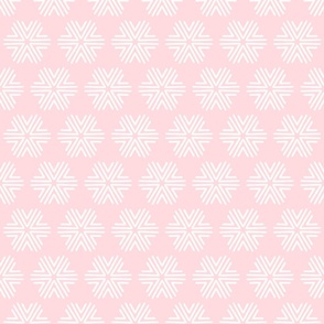 Boho Geometric in Light Pastel Coral Pink and White - Medium - Peachy Pink Boho, Kid's Room, Boho Snowflakes