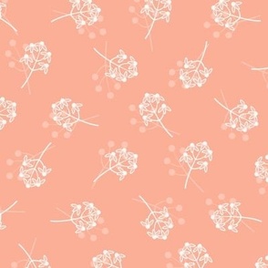Berry Blossom Toss: Salmon Floral, Orange Pink Botanical