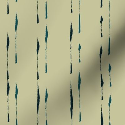 Double Brush Stroke Stripe in Midnight Blue and Storm Teal