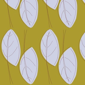 Leaf design on green background