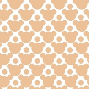 Subtle Overlapping Polka Dots in Peachy Pink