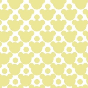 Subtle Overlapping Polka Dots in Yellow