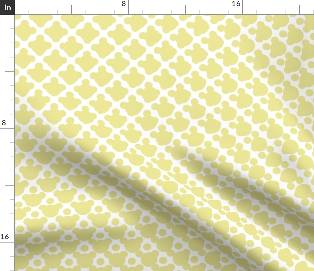 Subtle Overlapping Polka Dots in Yellow