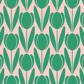 Tulips - Pink and Green