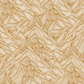 Warm Brown  and Beige Fine-lined Mountain Top Range