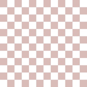 Classic Simple Checkered Beige and White - 1.5 Inch Squares