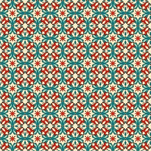 Retro Mediterranean Tile Inspired Pattern