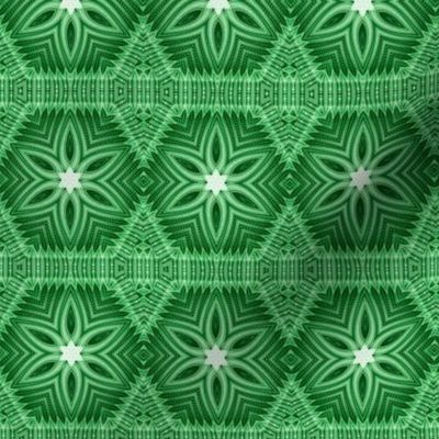hexagon petal geo green 