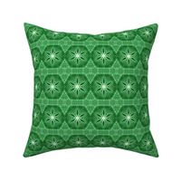 hexagon petal geo green 