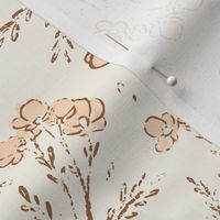 [M] Itsy Bitsy Waxflowers Sketch in Vintage Yellow Cream #P240104