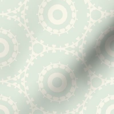 Pastel Mint Minimalism Organic Geometric Circles, Perfect for Spring-Summer Living Decor, Wallpaper.