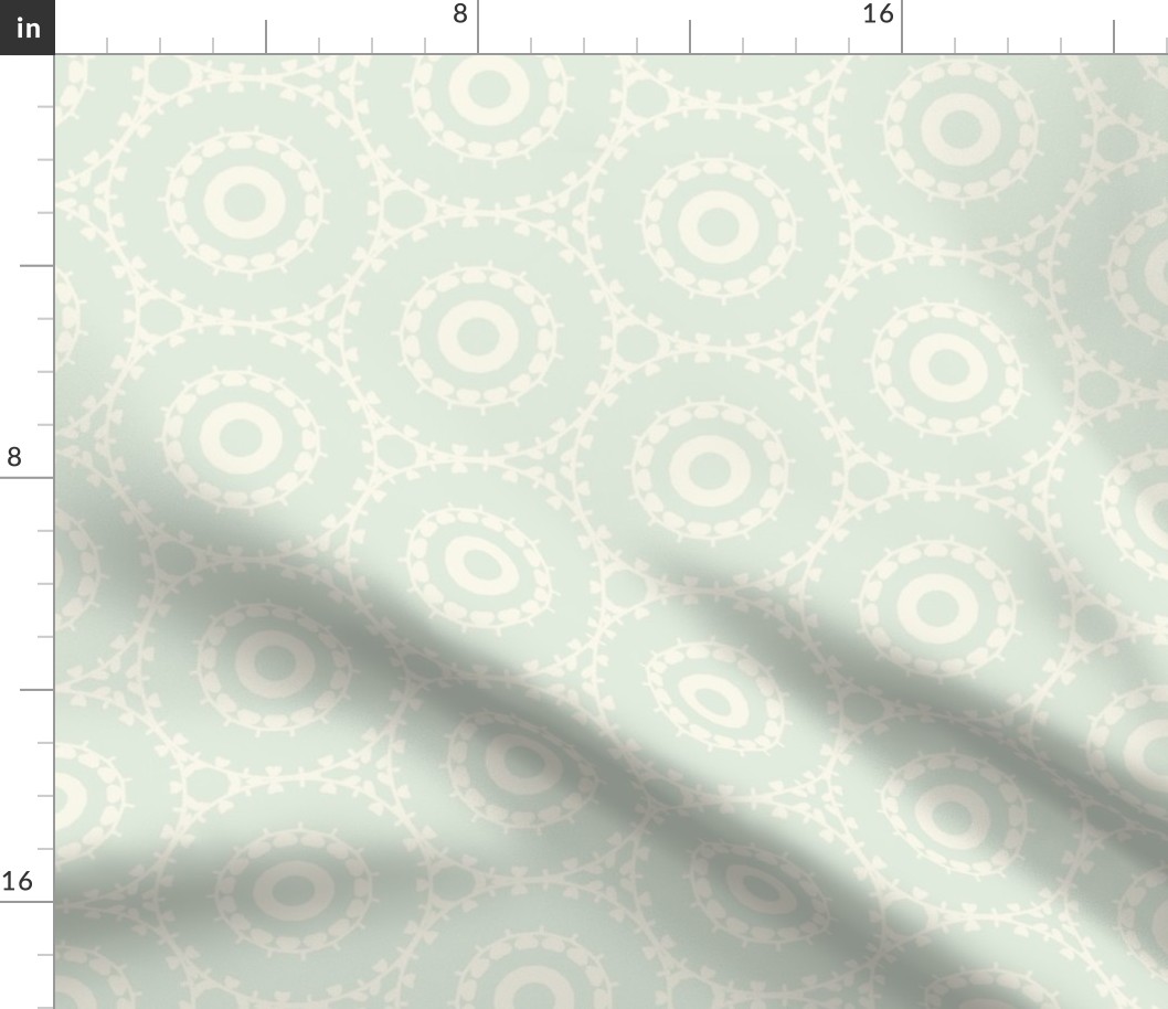 Pastel Mint Minimalism Organic Geometric Circles, Perfect for Spring-Summer Living Decor, Wallpaper.