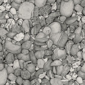 hand drawn pebbles graphite small