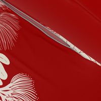 Lehua | LineArt on Red, Large