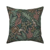 Forest floor with ferns and hedgehogs- medium scale