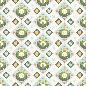 The Frog King on Pale Green Vertical-SMALL