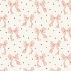 Pink bows and polka dots 3x3 