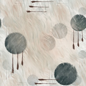 48”repeat very large Earthy minimalist painterly abstract with faux texture  in pale rose, whites, grey, brown and cyan