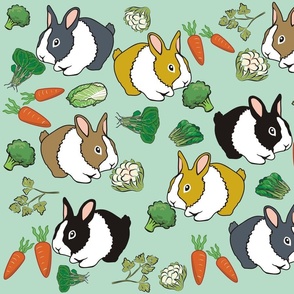 Bunny Veg Party Ghost Green