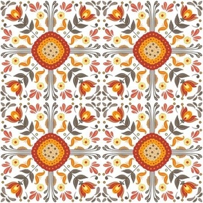 Scandinavian Floral on white