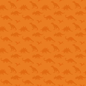 Dinosaurs on Orange - Small