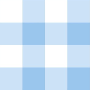 Large Fourth of July Gingham Check old glory light blue, USA patriotic, white and blue