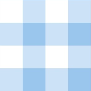 Medium Fourth of July Gingham Check old glory light blue, USA patriotic, white and blue