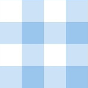 Small Fourth of July Gingham Check old glory light blue, USA patriotic, white and blue