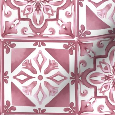 Light pink ,Mediterranean tiles
