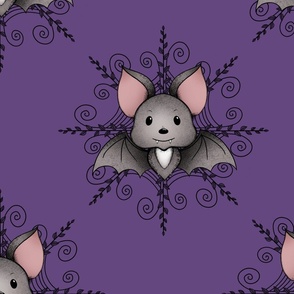 Little Eddie Bat On  Purple