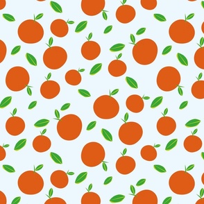 Small Oranges on White
