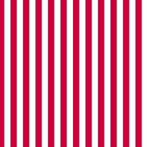 Mini Fourth of July Vertical Stripe Old Glory red, USA patriotic, red and white