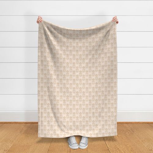 Aurelia Floral Beige tan Warm Minimalism  MEDIUM 4x4 