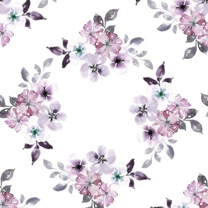 Grandmillennial soft floral design in pink watercolor from Anines Atelier. For bedroom walls and interior