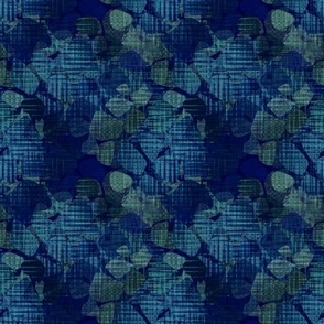 abstract blue flowers on a dark blue background