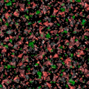 Abstract trendy pattern black with orange and green spots