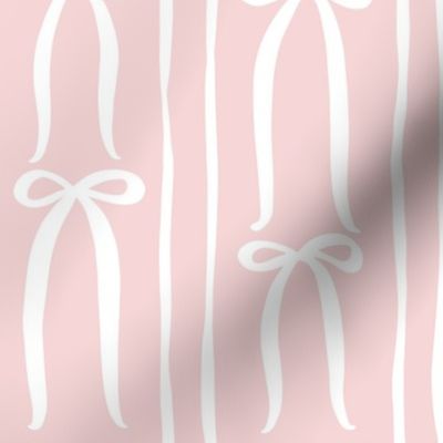 Bow Stripe - Ballet Pink