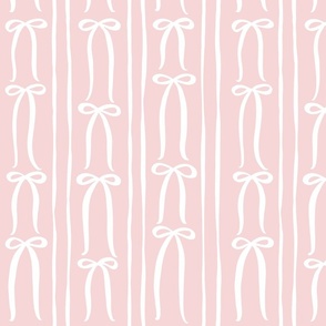 Bow Stripe - Ballet Pink