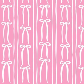 Bow Stripe - Pretty Pink