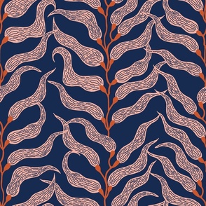 [Medium] Kelp Forest // Salmon Pink & Navy Blue