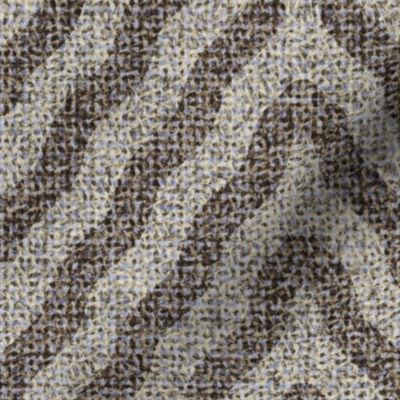 Abstract Zig-Zag on Woolen Tweed Umbra