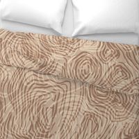 Warm Minimalism calming curved lines large: earthy neutral