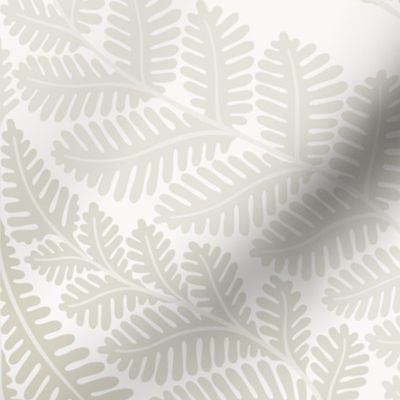 forest fern damask in tonal warm neutral grey jumbo wallpaper scale 24 by Pippa Shaw