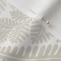 forest fern damask in tonal warm neutral grey jumbo wallpaper scale 24 by Pippa Shaw