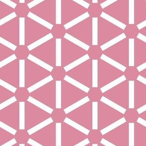 beach umbrella hexagon geometric pink white wallpaper scale
